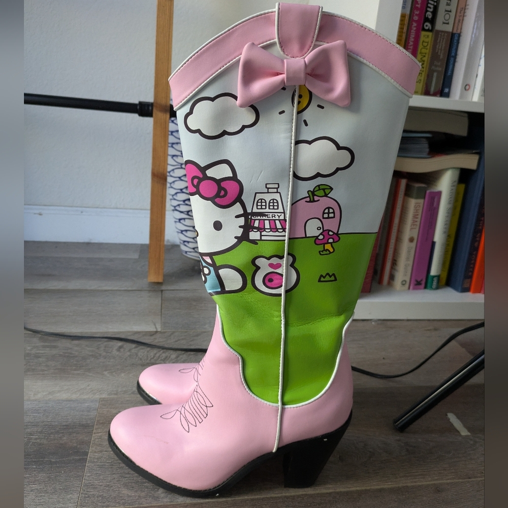 Dolls Kill x Hello Kitty & Friends Women's Pink Heeled Boots - Size 9